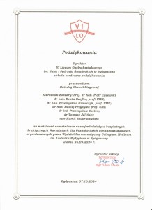 Podziękowania dla pracowników za udział i realizację V edycji warsztatów . Kliknij, aby powiększyć zdjęcie.